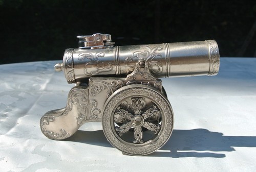 Vintage tischfeuerzeug kanone - vintage,