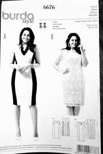 BURDA Schnittmuster 6676 ** ETUIKLEID mit Wiener Naht **  PLUS-Größen: 44-54 