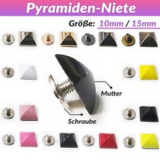 Pyramidennieten Pyramiden Nieten Quadrat Ziernieten Schraubnieten Gothic DIY