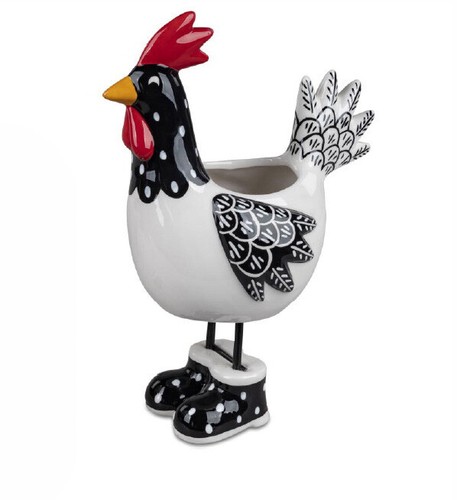 210049 deko gefäß huhn - deko-gefäß,