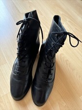 Gebrauchte schwarze Stiefeletten Franco Bonoldi Größe 38Glatt Leder