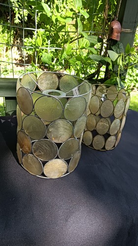 Vintage capiz muschel - 2x,