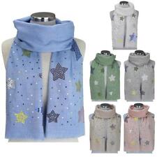 XXL DAMEN SCHAL LUXUS STERN Pailletten Rundschal Schlauchschal Loopschal Stola