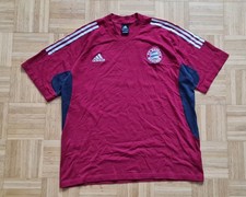 Vintage Adidas FC Bayern München Trainings-T-Shirt 2001/2002 Gr. XL D9 Bordeaux