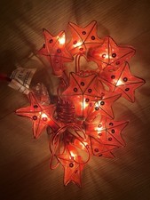 Lichterkette Sterne rot Weihnachten Advent 10er