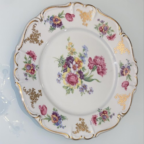 Teller mit goldrand edelstein - goldrand,,
