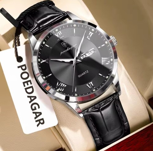 Herren luxus uhr - uhr, lederarmband