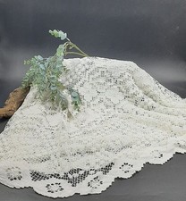 Vintage Tischdecke Spitze rund