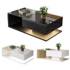 Hochglanz couchtisch mit led - hochglanz,