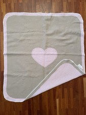 David Fussenegger Baby Decke Babydecke Filz Beige Rosa Herz Mädchen wie Neu