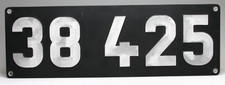 Lokschild 38 425 Typographie DR Ep II Aluminium-Nachguss ABD-6005