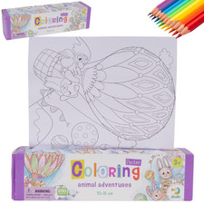 Malvorlage auf einer Rolle zum Zeichnen von Tieren Thema Tiere für unterwegs