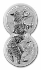 2 UNZEN 999 SILBER - WOLF / FAFNIR / WIKINGER - SILBERBARREN - SILBERMÜNZE - RAR