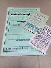 KFZ Brief Kraftfahrzeugbrief Fahrzeugbrief DDR Motorroller TR 150 Troll 1 / 1964