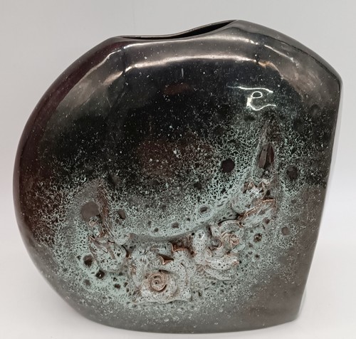 Vase schwarz grau - schwarz/grau, mit