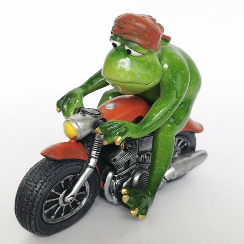 Frosch auf motorrad 15cm - frosch, biker