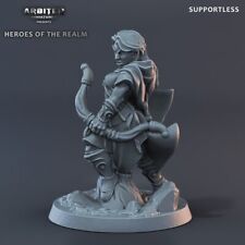 AKS3 - Ranger female -01 - DnD Tabletop Pathfinder Heroquest Miniature 28mm