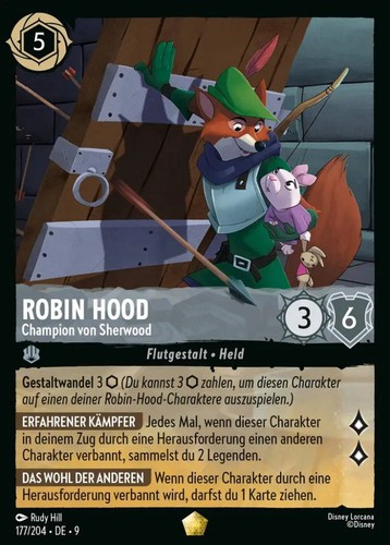 Disney lorcana robin - hood,