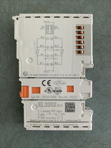 Beckhoff el3202 0010 analog - 2x,