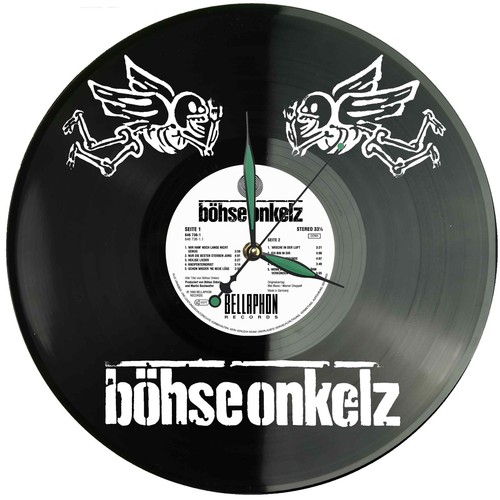 Böhse onkelz vinyl wanduhr - onkelz,