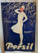 Geprägtes Blechschild Replika "Alles neu macht Persil" in blau