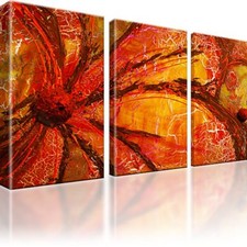 Abstraktion Risse Bilder auf Leinwand Kunstdruck Dreiteilig