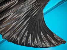 Damen Plissee-Rock schwarz lang Edel-Glanz 38 / S gefüttert