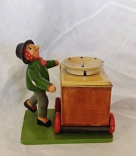 Alte HEDO Spardose Holz Leierkasten Mann H. Dohnalek Sparbüchse Vintage 50 er 