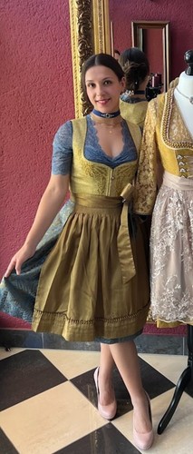 Krüger dirndl gold blau 60er - blau,