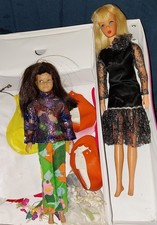 Alter Vintage Barbie 70er Koffer mit Skipper und Barbie