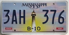 Mississippi Nummernschild USA