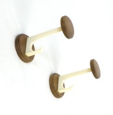 2 Garderoben-Kleider-Haken Schönbuch 1977 Wand-Garderobe Paar