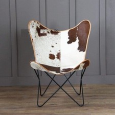 Rindsleder Schmetterling Stuhl