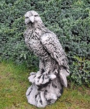Gartenfigur Steinfigur Steinguss Adler Vogel Deko Haus Garten Frostsicher