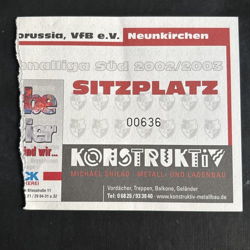 Eintrittsticket borussia - eintrittsticket,