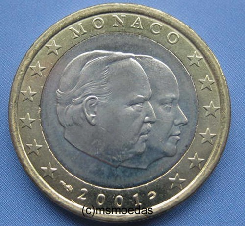 Monaco euro münze fürst - 1,