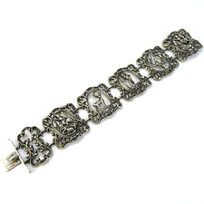 Jagd Armband 835er Silber Hirsch Hl. Georg / Hl. Christopherus / Hl. Hubertus