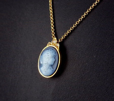 Anhänger Gold 585 14k Brillant Kamee & Kette 333 Gold - nostalgisch schön Achat 