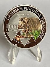 Gambia 1000 Dalasis 2015 - Hippopotamus - Farbmünze
