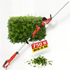 Elektro Heckenschere Teleskop 51cm 750W bis 4m Garten Hoch Hecken Schere Trimmer