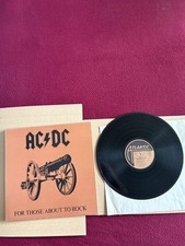 AC/DC  For Those About To Rock....OG US ATLANTIC LP  EX  gatefold  embossed cv.