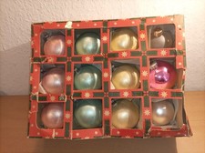 DDR?? 12 Christbaumkugeln Bunt, Weihnachtsschmuck, Lauscha? #24