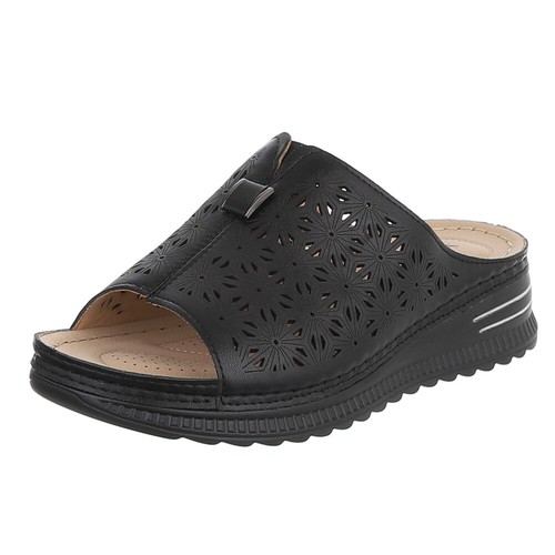 Damen mules mit perforiertem - mit,