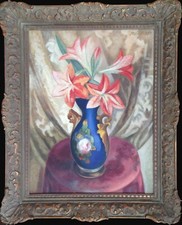 Amaryllis in einer blauen