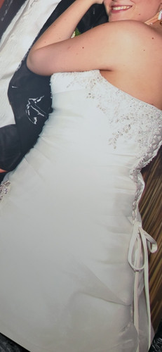 Weißes linie ballkleid - weißes,