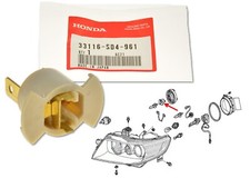 Halogen Scheinwerfer Lampenfassung Halter H1 33116-SD4-961 für Honda Accord Cr-v