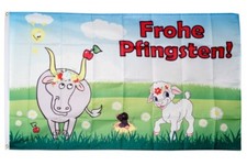 Fahne Frohe Pfingsten mit Lamm