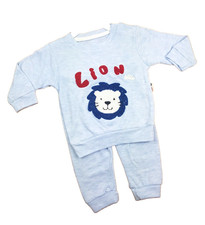 Gr 86 Jogginganzug, Schlafanzug, Baby Junge Hellblau Lion 2 teilig