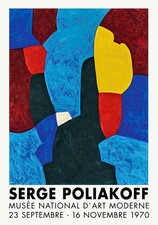 Serge Poliakoff - Plakat - MNAM 3, 1970, 100 x 70,5 cm