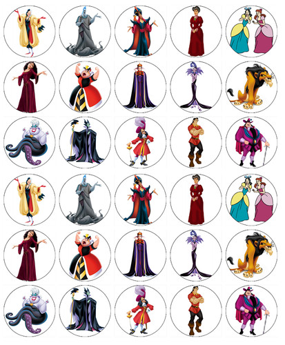 Disney villains cupcake - villains, x